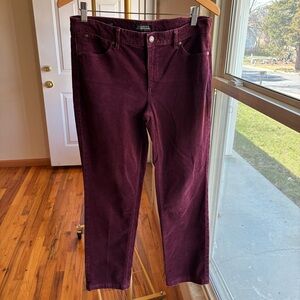 Talbots Women's Burgundy Corduroy Pants